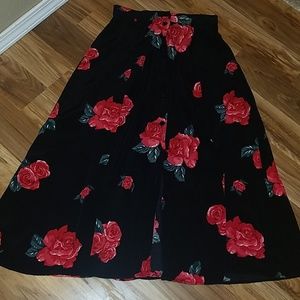 Vintage button down flowy skirt